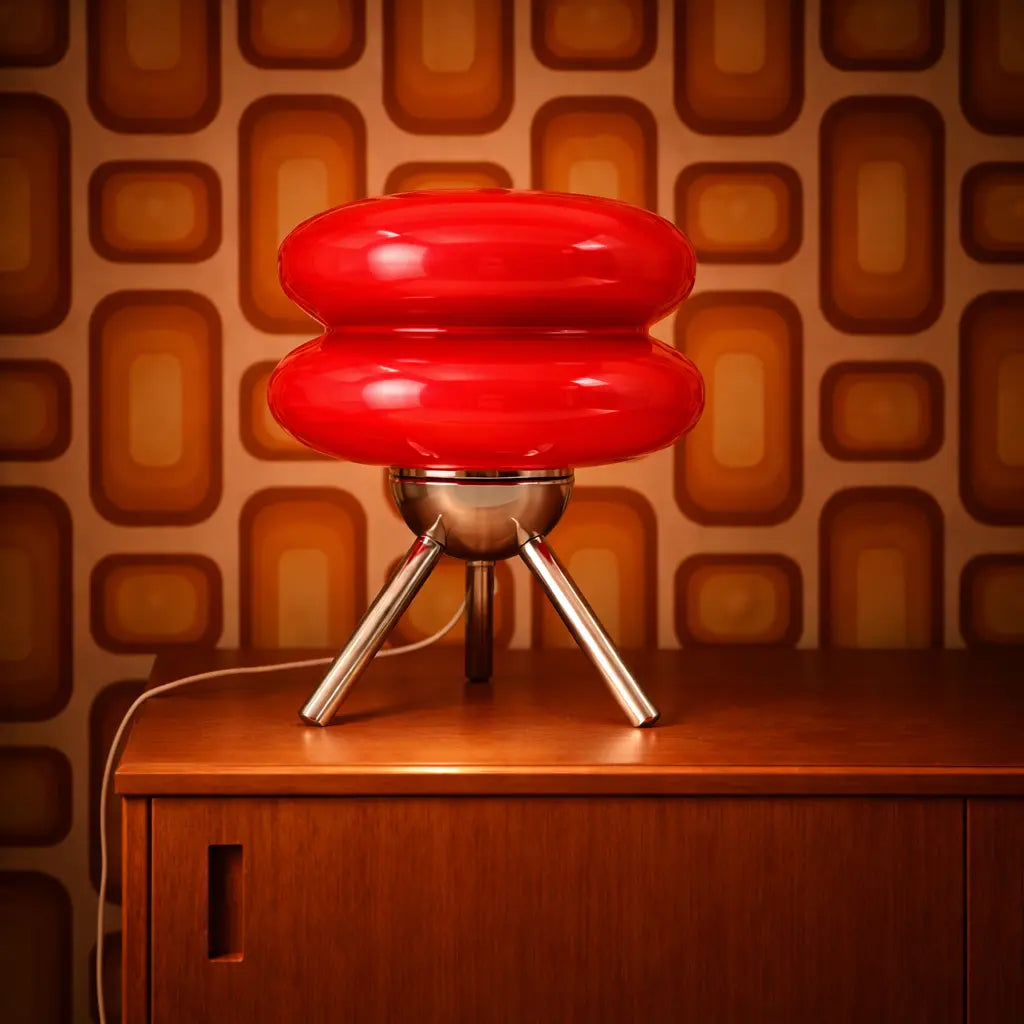 Lampe rétro design années 70 – Luminaire décoratif style vintage (4 coloris) Studio Retro