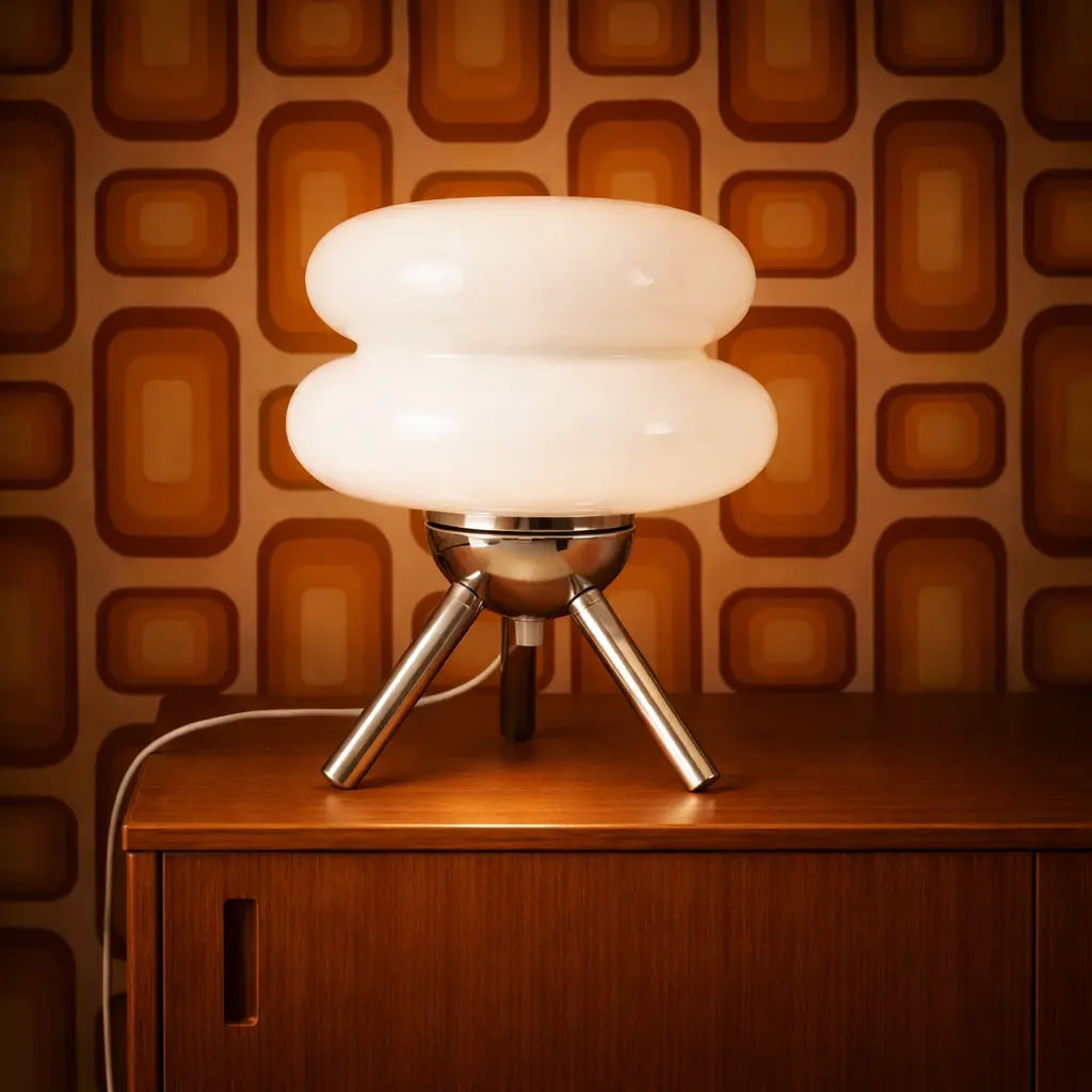 Lampe rétro design années 70 – Luminaire décoratif style vintage (4 coloris) Studio Retro