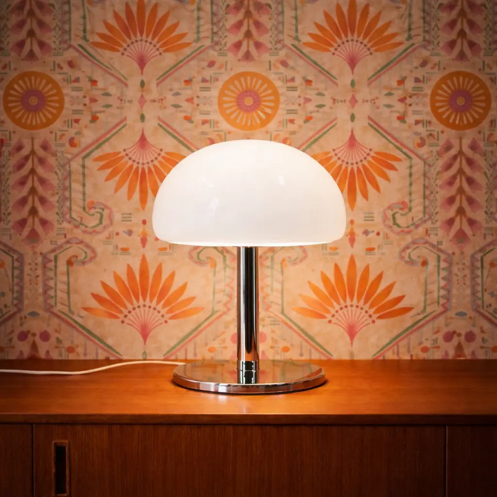 Lampe rétro design années 70 à dôme – Luminaire décoratif style vintage (3 coloris) Studio Retro