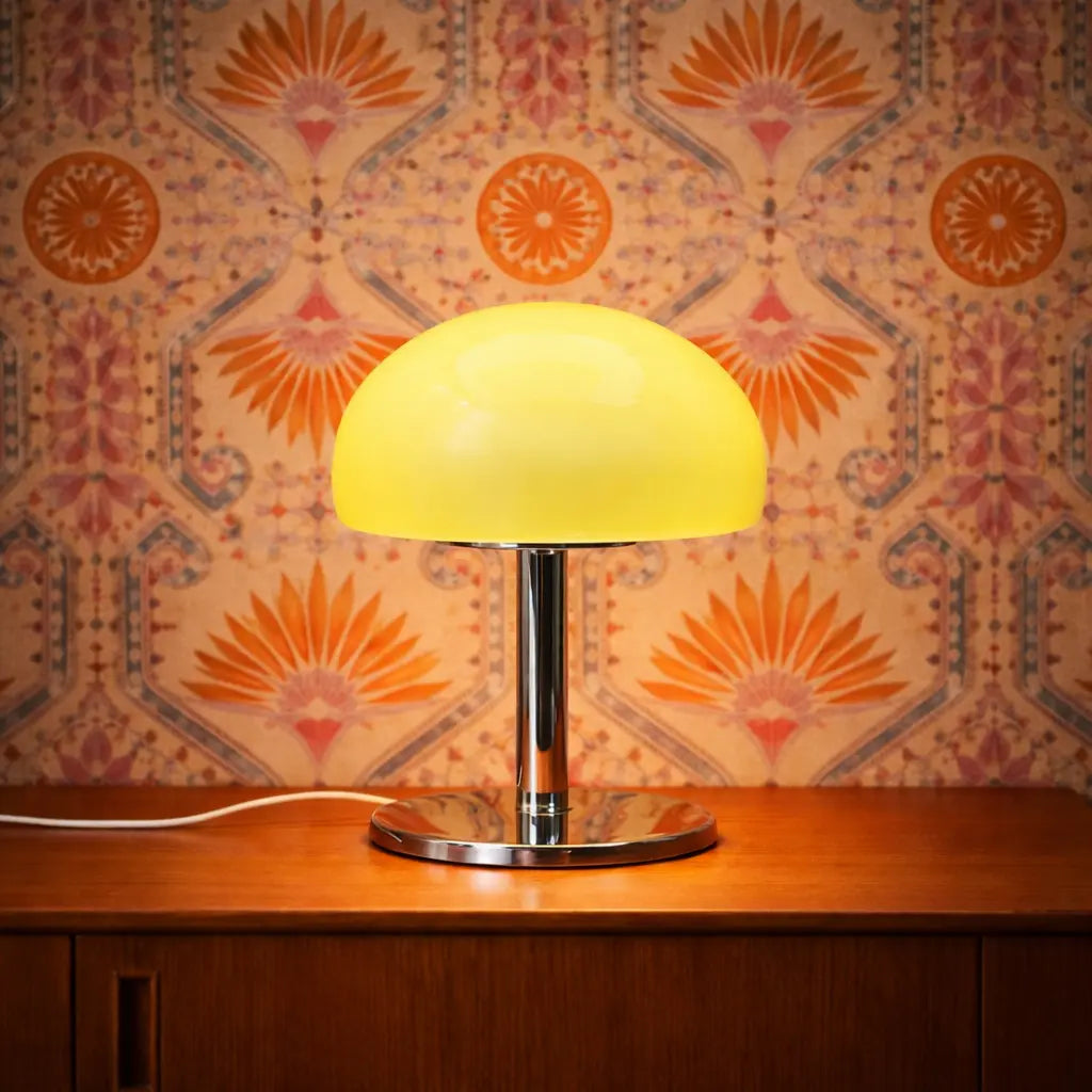 Lampe rétro design années 70 à dôme – Luminaire décoratif style vintage (3 coloris) Studio Retro