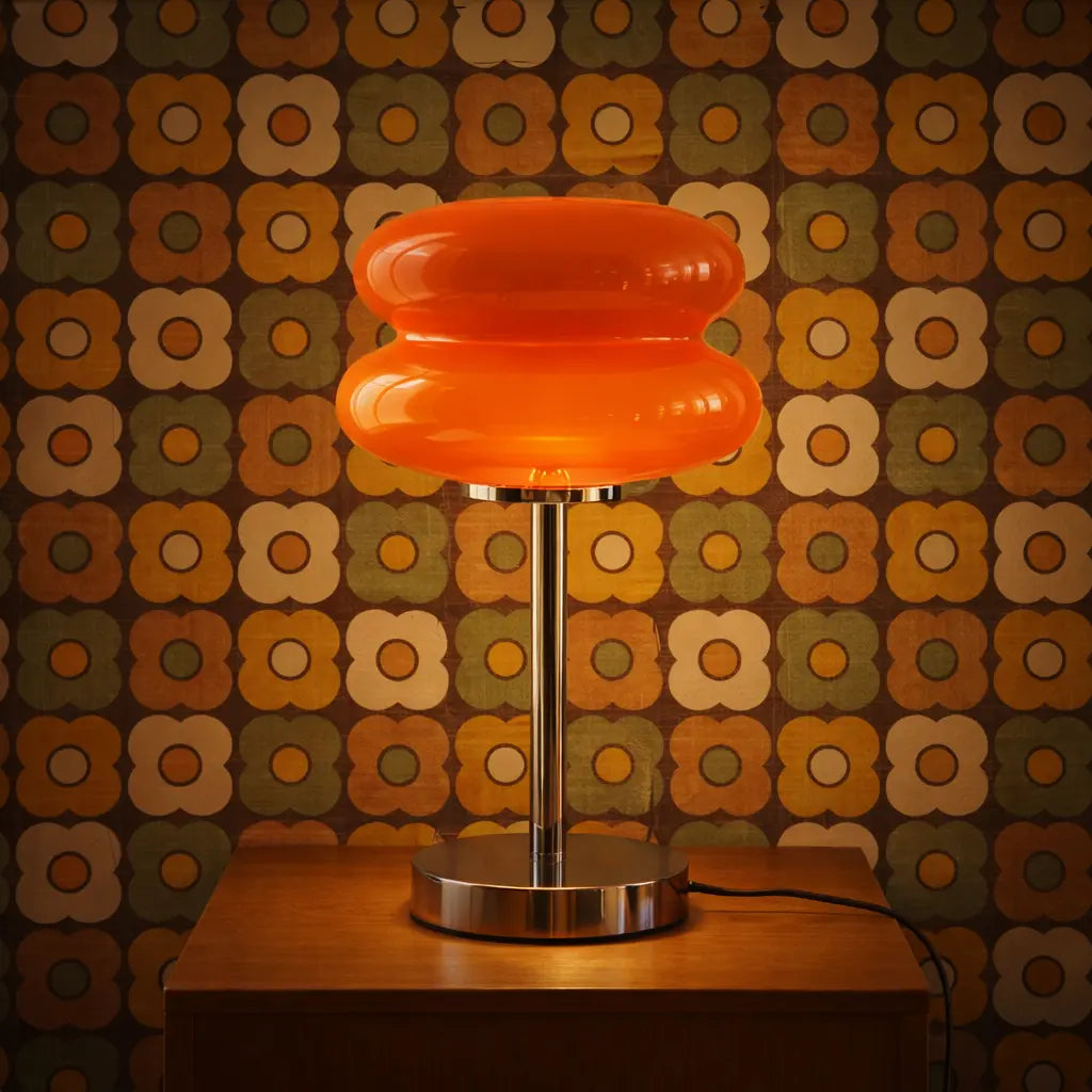 Lampe rétro design macaron fine année 70 - Luminaire décoratif style vintage Studio Retro