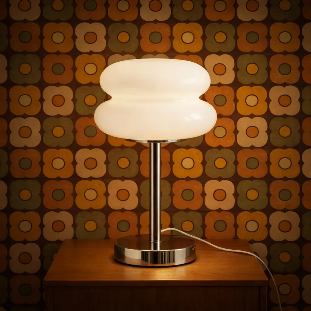 Lampe rétro design macaron fine année 70 - Luminaire décoratif style vintage Studio Retro