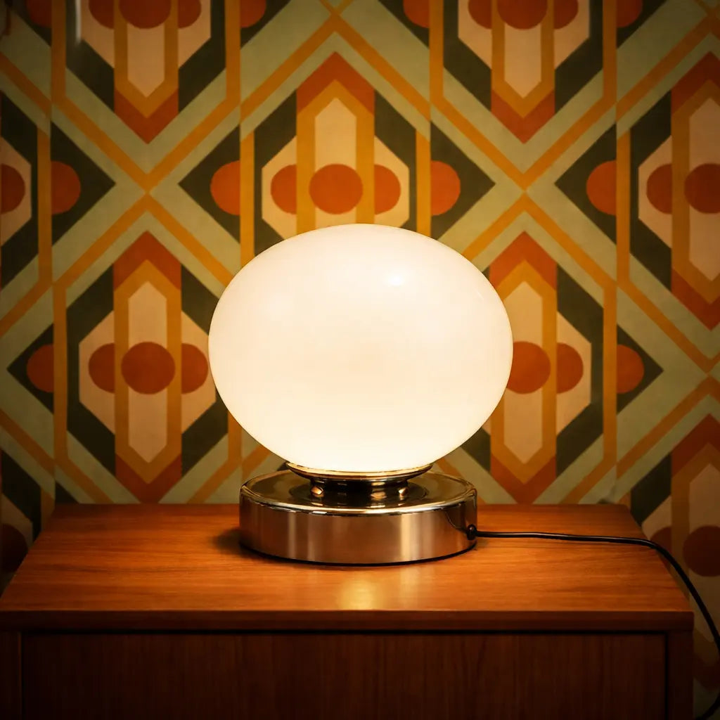 Lampe rétro design sphère années 70 – Luminaire décoratif style vintage Studio Retro