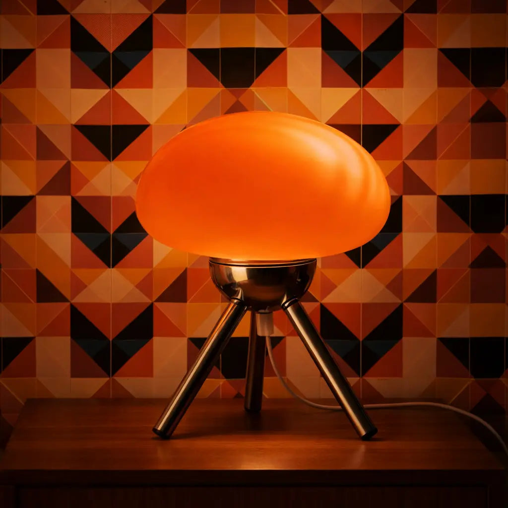 Lampe rétro design tripode années 70 – Luminaire décoratif style vintage Studio Retro